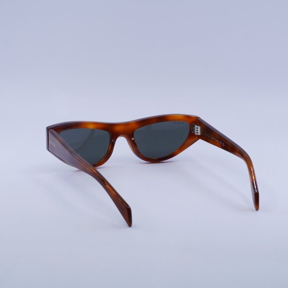 Gucci GG1919S 004 Sunglasses Havana Cat Eye Frame, Grey Lenses - Picture 6 of 11